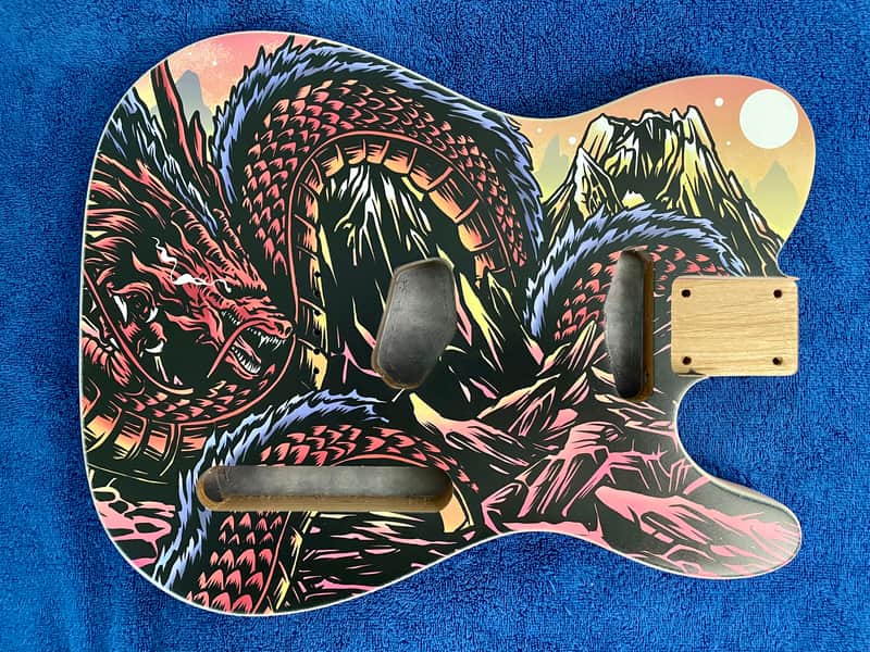 Red Dragon Custom UV Ink Printed Telecaster Body image 1