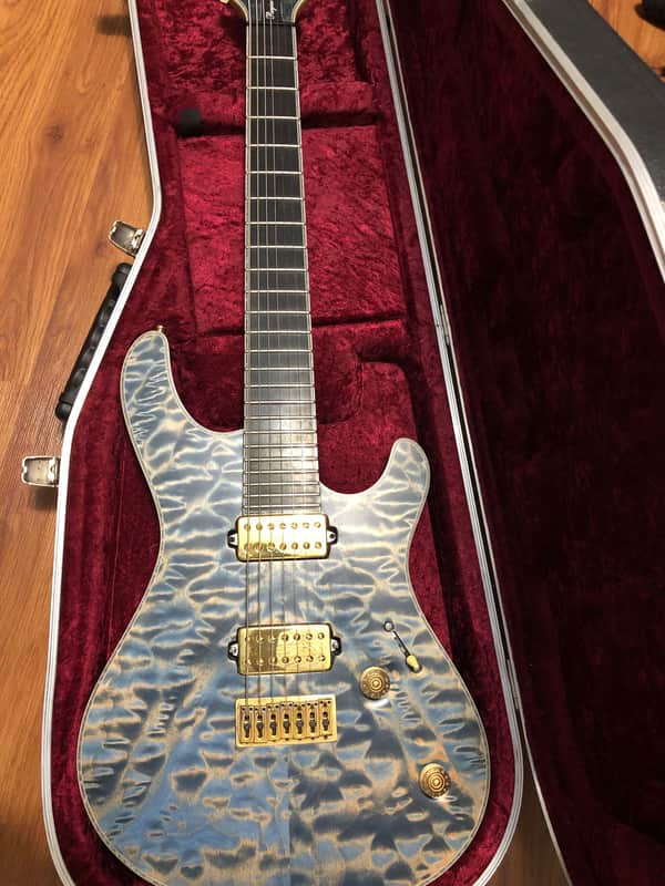 Mayones Regius 7 2013 Trans Blue Jeans image 1