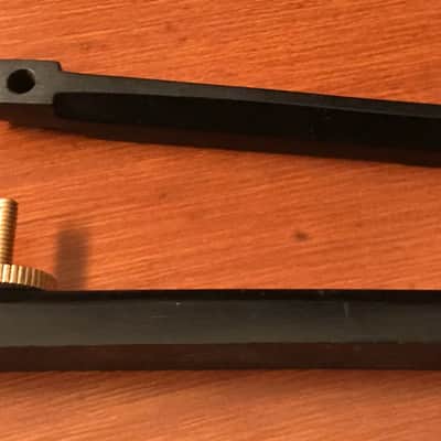 Archtop Bridge Ebony Black Gabon-Ebony-Archtop-Guitar-Bridge-W-Saddle-Gold-Plated-Hardware image 6