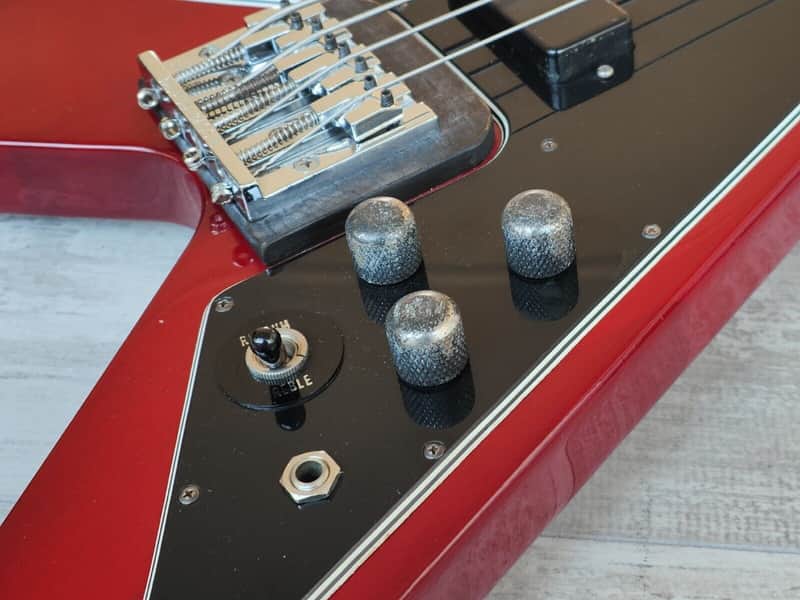 1988 Greco Japan FVB-75 Flying V Bass (Cherry Red) | Reverb Canada