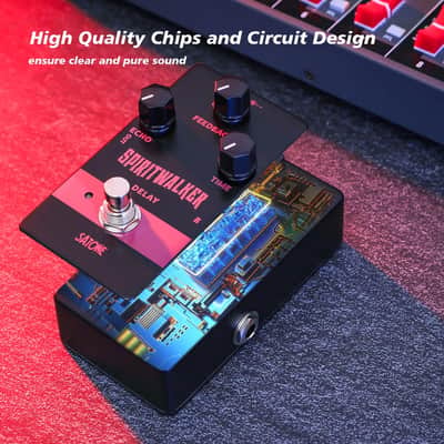 Satone Delay Guitar Pedal,Spritwalker Electric Guitar Effect Pedal Delay DC 9V Mini Analog Delay Pedal True Bypass image 3