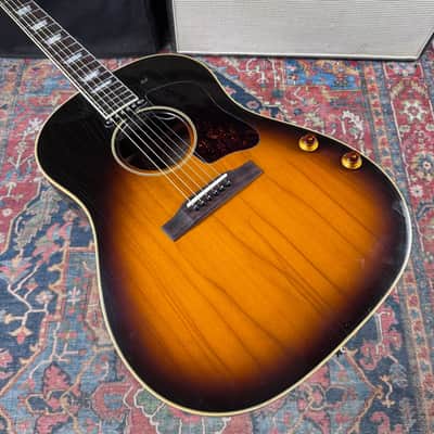 Gibson J-160E Vintage Sunburst Weather Checked and Worn USA - 1993 image 9