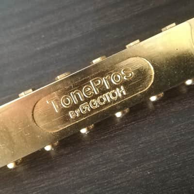 TonePros by Gotoh Hardware Set - Metric - Bridge & Tailpiece Dome Knobs Jackplate - GOLD image 4