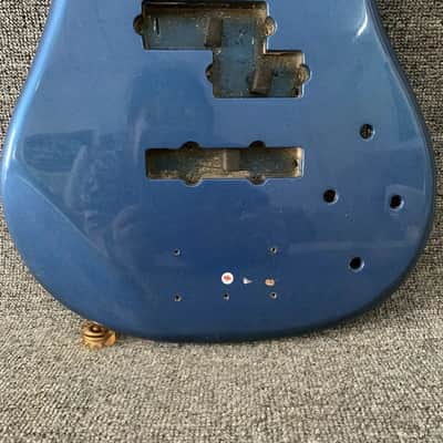 Metallic Blue Basswood 4 String Bass DIY Project Body image 6