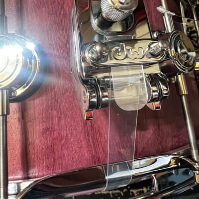 Mint DW 6.5" x 14" Collector's Series Pure PurpleHeart Shell Snare Drum - Natural Satin Oil w/ Chrome Hardware image 3