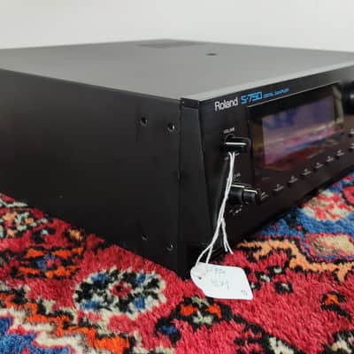 Roland S-750 Digital Sampler 1991 + MU-1 Mouse Controller - Black (Serviced / Warranty) image 3