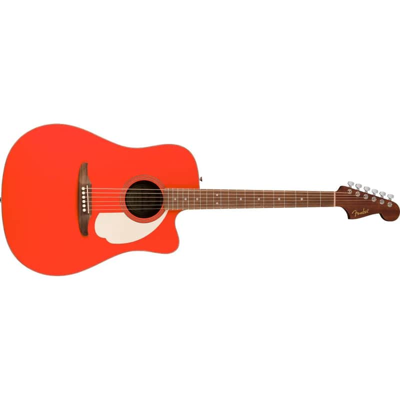 FENDER - California Standard Redondo CE Spruce Top Ivory Pickguard Fiesta Red - 0974221540 image 1