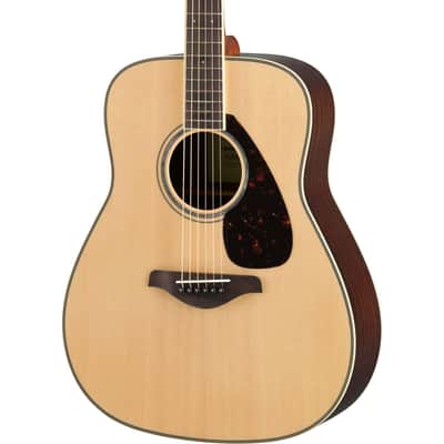 Immagine Yamaha FG830 Solid Top Acoustic Guitar, Natural - 1