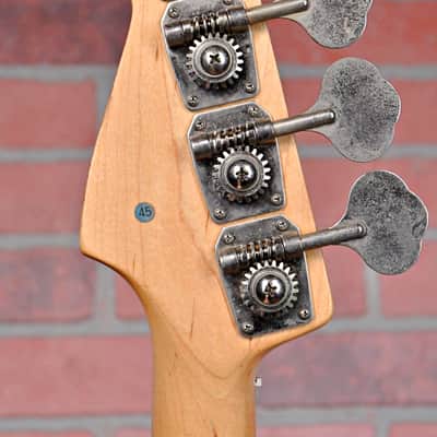 Fender Vintage 1984 Squire P-Bass 32" Medium Scale Made in Japan - Gloss Ebony with Molded Fender Hardshell Case image 9