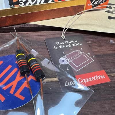 Luxe Radio Les paul 1956 - 1960 capacitors Set bumble bee Hand made 2020 black image 1