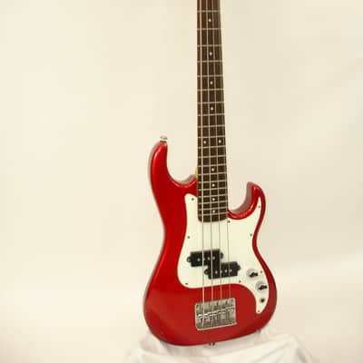 Samick by Greg Bennett Design Corsair Mini Bass Guitar, Candy Apple Red w/ Bag image 2