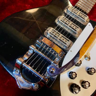 c.1977 Greco/Fujigen RG-750B MIJ Vintage Guitar Double Cuttaway“ Black” image 8
