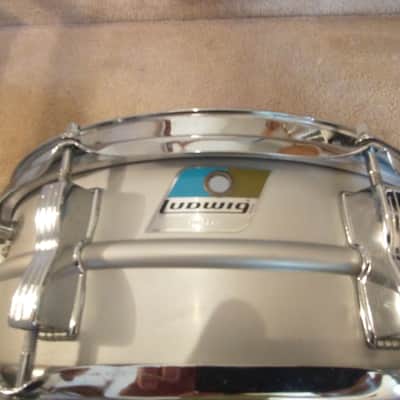 Ludwig Vintage Acrolite aluminum snare drum pointed corner badge mid-70s very clean! image 2