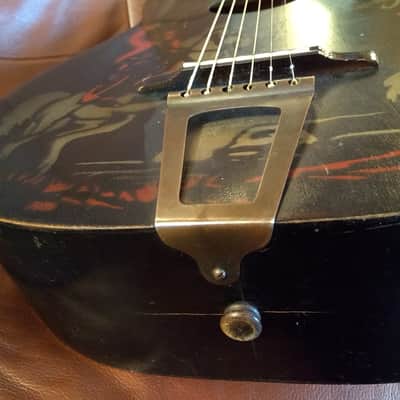 Circa late 30's ? Stella ? Lone Ranger Stencil Cowboy parlor guitar all original image 13