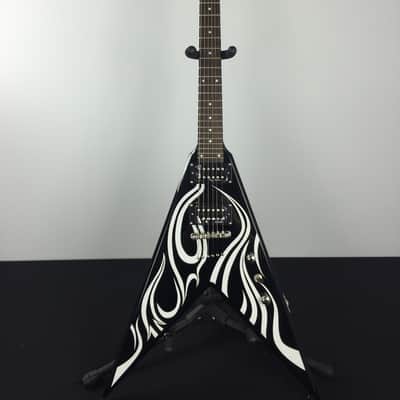 BC Rich Metal Master Kerry King V Electric Guitar Black with White image 1