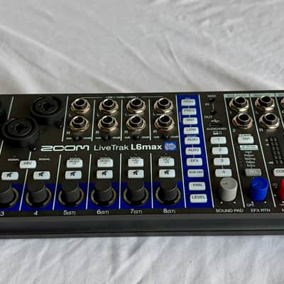 Zoom LiveTrak L6max Digital Mixer and Recorder, 12-Channel, 32-Bit Float, Battery Powered, 4 Combo + 8 Stereo Inputs, MIDI, Effects, Sound Pads, 3-Band EQ, AI Noise Reduction image 1