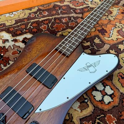 2001 Epiphone Thunderbird IV Brown Sunburst Korea Electric Bass Guitar image 3