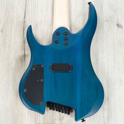 Legator G7FSS Ghost 7 Super Shred Multi-Scale 7-String Headless Guitar, Hyper Nova Blue image 7