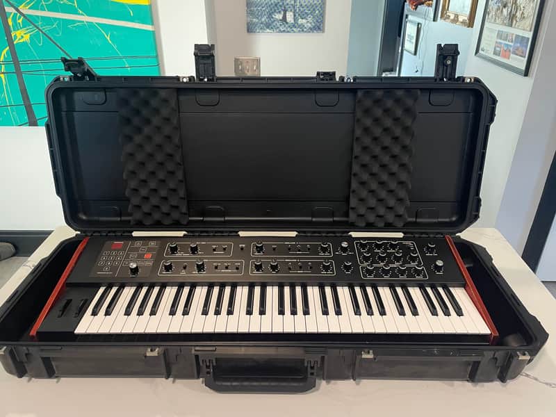 Sequential Prophet 600 with Gli Gli mod, upgraded Fatar keyboard, and travel case image 1
