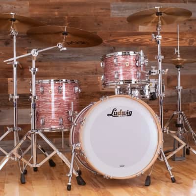 LUDWIG CLASSIC MAPLE 3 PIECE FAB DRUM KIT, VINTAGE PINK OYSTER image 8