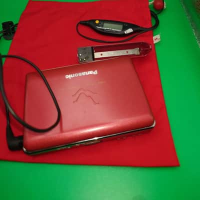 Very Rare Red Panasonic cassette player RQ-S60 Complete Battery Adapter & Remote image 7