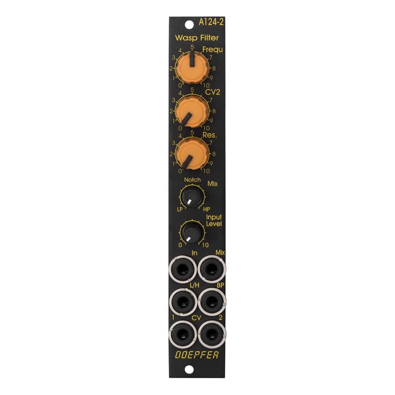 Doepfer A-124-2 SE Wasp Filter Eurorack Module (Black-Yellow Slim Line) image 1