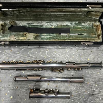 RARE Moritz Max Monnig Professional Handmade Solid Silver German Flute 1930-40 - sterling silver image 8