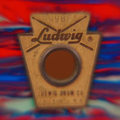1968 Ludwig 4-Piece Psychedelic Red Drums #59132 image 22