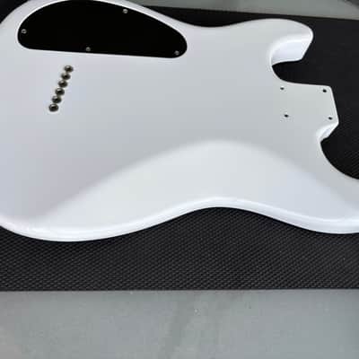 Warmoth Black Korina Stratocaster Replacement Body - Bound White image 6