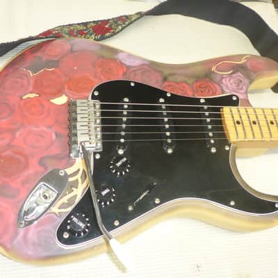 Fender Deluxe Powerhouse Stratocaster SSS w/Piezo Saddles : Crowned & Dressed Frets - Unfinished Roses Over OEM Color image 7