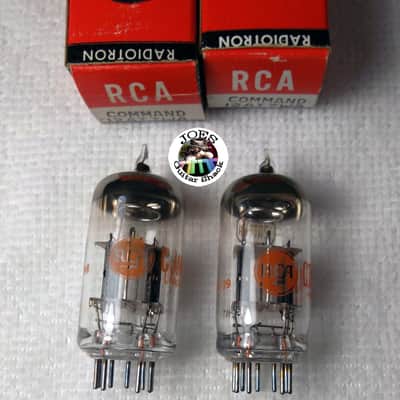 1960's RCA 12ATT7WA Command Black Plate Tubes 6BQ5 12AT7 ECC81 "New in Box Super Strong Match Pair Tubes" 120% LiFe! The Best Sounding 12AT7 & Extremely Rare For Guitar Bass & Hi Fi Amps! #57 image 6