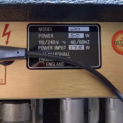 1985 Marshall JCM 800 Lead Series Model 4212 50-Watt Master Volume 2x12 Combo Serviced image 12