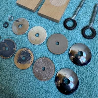 Ludwig Two Vintage Marching Bass Drum Eyelet Bracket Mount Part Lot C 70s - Various image 10