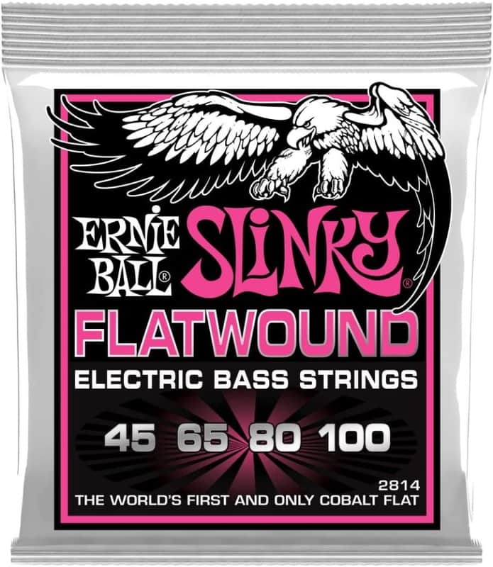 Ernie Ball Super Slinky Flatwound 4 String Bass Strings - 45-65-80-100 image 1
