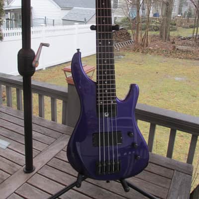 G. Gould GGi5 2016 Purple Metalflake 5 string bass image 8