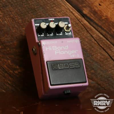 Boss HF-2 Hi Band Flanger (Green Label) 1985 - 1989 - Pink image 1