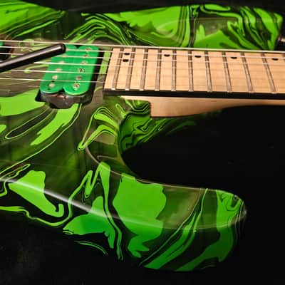 Jackson Pro Series DK2M Limited Run Slime 2014 Slime Green Swirl image 13