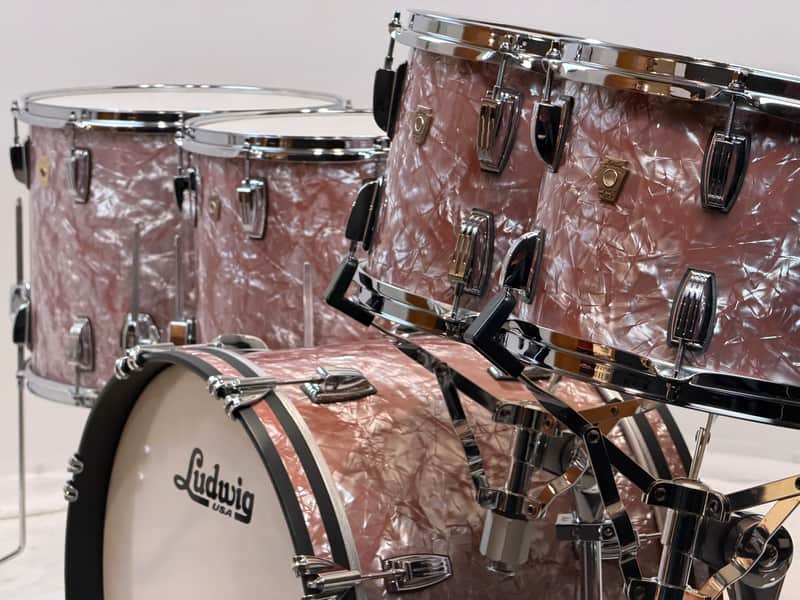 Ludwig 12/13/14/16/20 Classic Maple Drum Set - Exclusive Rose Marine Pearl image 1