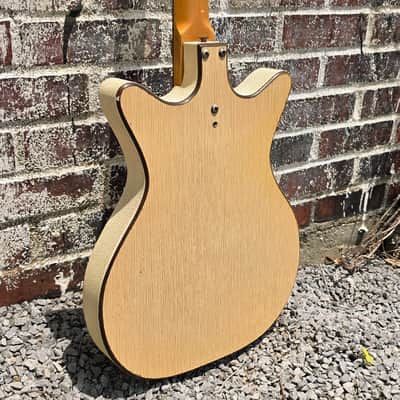 1965 Danelectro 5015 Convertible - Hollowbody Electric Acoustic Guitar - White image 5