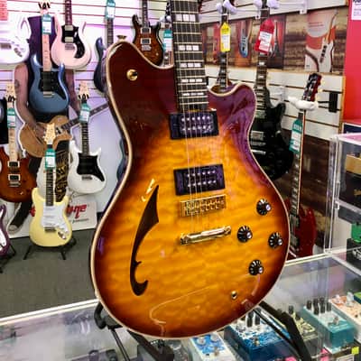 EVH SA-126 Special Quilted Maple, Semi-hollowbody - Tobacco Sunburst image 4