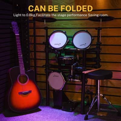 Electric Drum Set Electronic Kit Mesh Head 8 Piece, Drum Throne, Sticks Headphone and Audio Cable image 6
