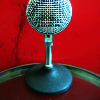 Vintage 1960's Calrad DM63 dynamic omni-directional microphone Dual Z / Hi Z harp mic w cable Olson Lafayette image 3