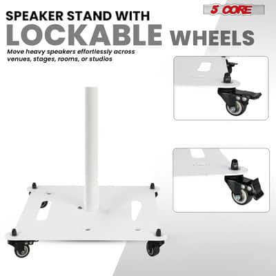 5 Core Speaker Stand Adjustable 61" Heavy Duty PA DJ Tripod Studio Monitor Stands image 7