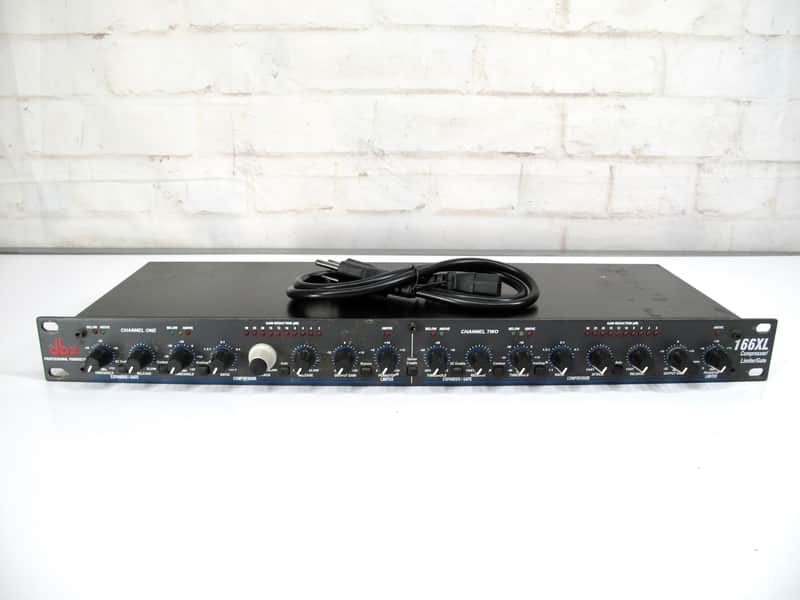 DBX 166XL 2-Channel Pro Audio 1U Rack Mount Stereo Compressor Limiter Gate image 1