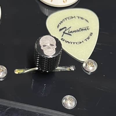 Kinnatone SKULL Stainless Steel knurled 3 or 5 way Blade style Switch Tip. For Strat or Tele - SHORT image 4