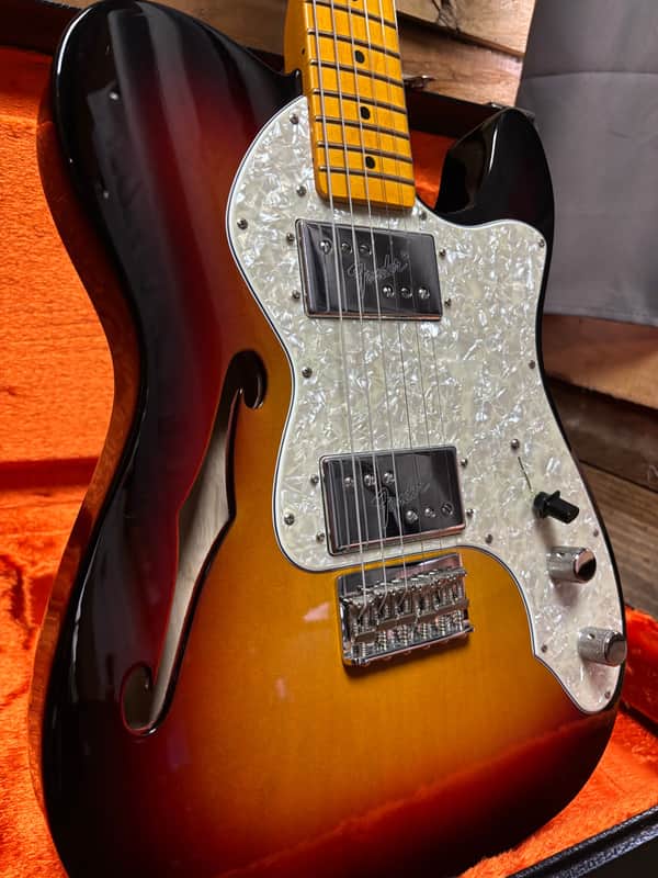 2024 Fender American Vintage II 1972 Tele Thinline 3-Color Sunburst w/case image 1