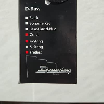 Duesenberg D-Bass Fretless image 8