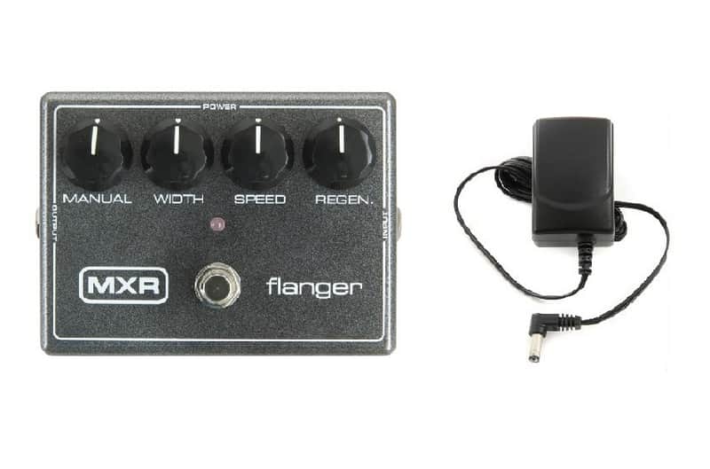 MXR M117R Flanger Reissue Guitar Effects Pedal & Power Supply Metallic Grey M-117R ( POWER SUPPLY  ) image 1