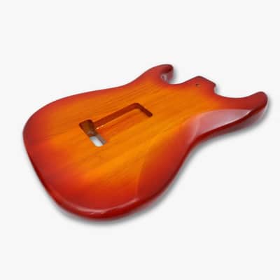 Sunburst Mahogany Strat-Style Guitar Body image 3
