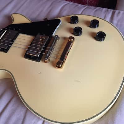 Burny / Fernandes Japan ca. 1985 Les Paul Custom Cream / White RLC-60 / LC-70RR Solidbody Electric image 10